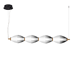 Подвесной светильник линейный в сочетании двух разных фактур стекла Enchanting варинант исполнения - 1 | Loft Concept в Волгограде