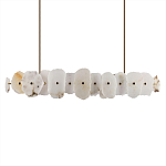 Подвесной светильник с фигурными элементами из белого алебастра Cryptocrystalline Stone варинант исполнения - 7 | Loft Concept в Волгограде