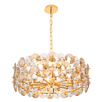 Люстра круглая золотого цвета с круглыми хрустальным элементами Solyria варинант исполнения - 4 | Loft Concept в Волгограде