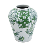 Ваза с зелеными цветочными и птичьими мотивами Vase Inspired by Nature варинант исполнения - 2 | Loft Concept в Волгограде