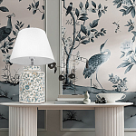 Настольная лампа цилиндрическая с цветочной росписью Lamp Flower Painting варинант исполнения - 6 | Loft Concept в Волгограде