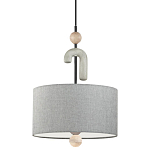 Люстра с серым тканевым плафоном Flourish варинант исполнения - 1 | Loft Concept в Волгограде