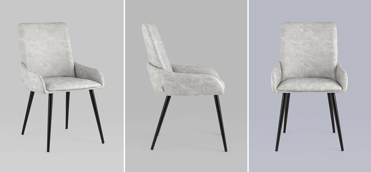Стул Munchen Chair Светло-Серая Искусственная Замша Стул Munchen Chair Светло-Серая Искусственная Замша - Loft-Concept в Волгограде