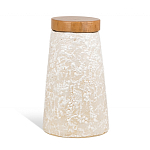 Керамический столик с деревянной столешницей "Пешка" варинант исполнения - 6 | Loft Concept в Волгограде