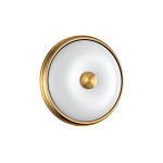 Бра круглое с матовым стеклянным плафоном и металлической окантовкой Soft Halo варинант исполнения - 3 | Loft Concept в Волгограде