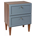 Тумба прикроватная серая из массива бука с 2-мя ящиками Wenge Light варинант исполнения - 1 | Loft Concept в Волгограде