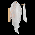 Бра из полупрозрачных овальных лепестков из стекла с металлическим основанием золотого цвета Nazaire Glass Lighting варинант исполнения - 2 | Loft Concept в Волгограде