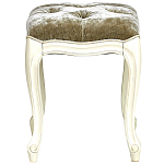 Пуф из массива дерева с велюровой обивкой Lefevre French Seating варинант исполнения - 2 | Loft Concept в Волгограде