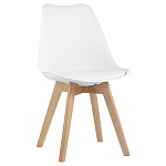 Стул с основой из пластика и мягким сиденьем Arvika White варинант исполнения - 1 | Loft Concept в Волгограде