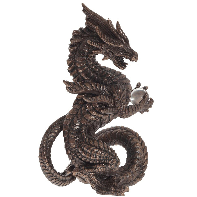 Декоративная статуэтка Дракон Dark Bronze Dragon Holding Sphere Statuette Коричневый Темная бронза Декоративная статуэтка Дракон Dark Bronze Dragon Holding Sphere Statuette Коричневый Темная бронза в Волгограде | Loft Concept