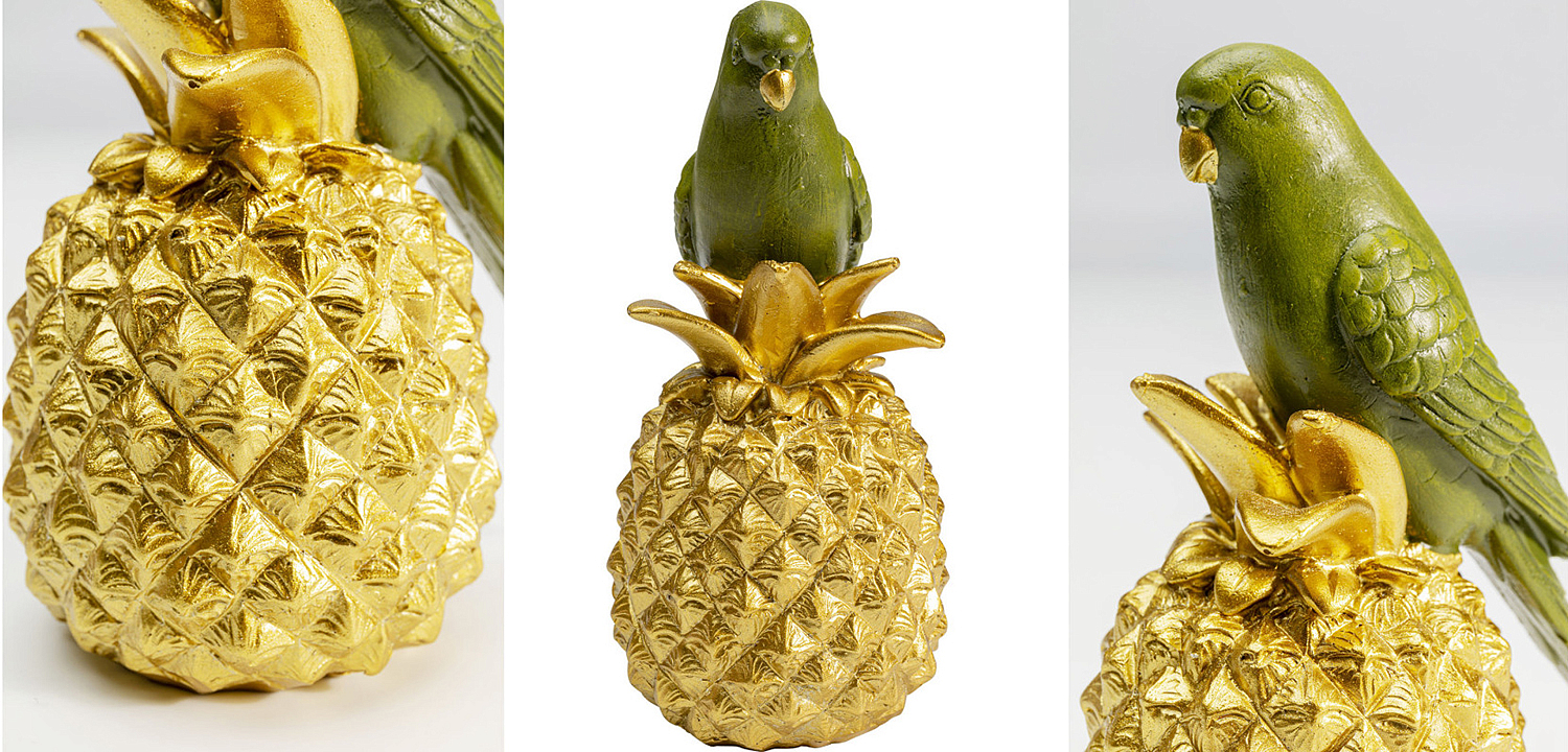 Статуэтка Green Parrot on a Pineapple Статуэтка Green Parrot on a Pineapple - Loft-Concept в Волгограде