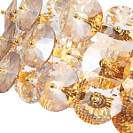 Люстра круглая золотого цвета с круглыми хрустальным элементами Solyria варинант исполнения - 7 | Loft Concept в Волгограде