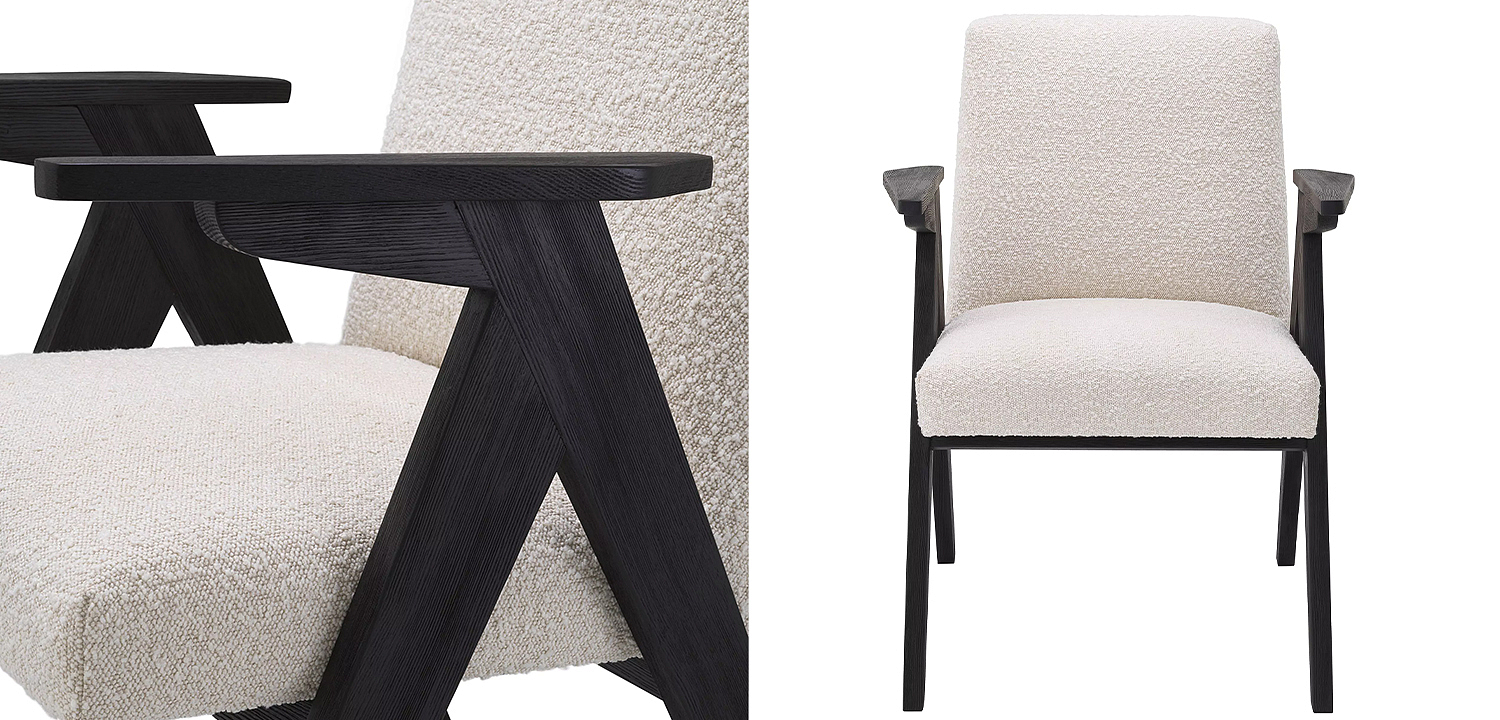 Стул Eichholtz Dining Chair Bobo Boucle Стул Eichholtz Dining Chair Bobo Boucle - Loft-Concept в Волгограде