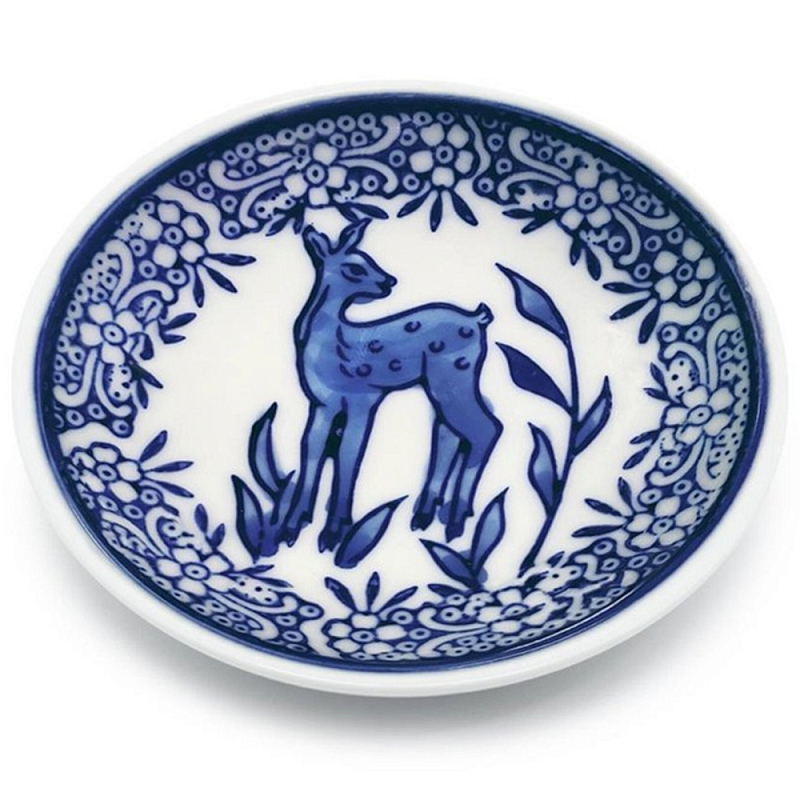Тарелка Plate Chino Smal Белый Синий Тарелка Plate Chino Smal Белый Синий в Волгограде | Loft Concept