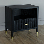 Прикроватная тумбочка с полкой Elsa Dreams Black варинант исполнения - 1 | Loft Concept в Волгограде