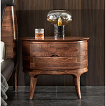 Прикроватный столик из дерева с 2-мя ящиками Moon Walnut Furniture варинант исполнения - 2 | Loft Concept в Волгограде