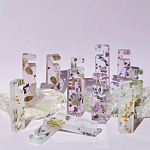 Подставка для телефона из эпоксидной смолы с цветами белая Epoxy Flowers Phone Stand White варинант исполнения - 4 | Loft Concept в Волгограде