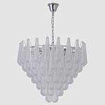 Люстра с подвесками из рифленного стекла в форме капель Textured Glass Chandelier варинант исполнения - 10 | Loft Concept в Волгограде