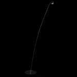 Торшер с изогнутой черной металлической стойкой и цилиндрическим плафоном Davide Groppi варинант исполнения - 2 | Loft Concept в Волгограде