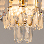 Люстра многоярусная с овальными прозрачными подвесками 28 см Harmonica варинант исполнения - 5 | Loft Concept в Волгограде