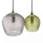 Подвесной светильник каскадный с 2-мя рельефными плафонами Cascade with Relief Lampshades варинант исполнения - 5 | Loft Concept в Волгограде