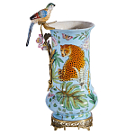 Ваза из фарфора с птицей на бронзовой ветке Garden of Eden варинант исполнения - 5 | Loft Concept в Волгограде