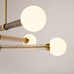 Люстра со стеклянными вставками Helios варинант исполнения - 3 | Loft Concept в Волгограде