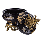 Шкатулка черного цвета с бронзовым ангелом Eden Garden варинант исполнения - 4 | Loft Concept в Волгограде