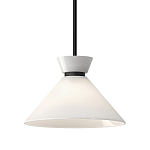 Подвесной светильник с белым стеклянным конусным плафоном Alora Mood варинант исполнения - 1 | Loft Concept в Волгограде