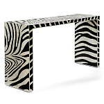 Консоль Дизайнерская Kenya Console ZEBRA Bone Inlay black варинант исполнения - 3 | Loft Concept в Волгограде