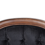 Кресло с мягкой обивкой из черного велюра на 4-х деревянных ножках Evelyn Classical Armchair варинант исполнения - 4 | Loft Concept в Волгограде