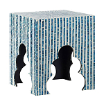 Приставной столик с инкрустацией раковинами устриц Bone Inlay варинант исполнения - 6 | Loft Concept в Волгограде