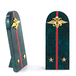 Сувенир Погон МВД из натурального камня змеевик Souvenir Epaulets варинант исполнения - 2 | Loft Concept в Волгограде