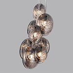 Люстра подвесная с 8-ю круглыми плафонами из рельефного стекла Disc Light варинант исполнения - 3 | Loft Concept в Волгограде