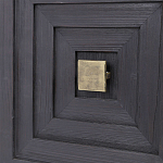 Тумба черная из дерева двухдверная Geometric Double Door Nightstand варинант исполнения - 2 | Loft Concept в Волгограде