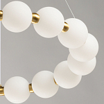 Люстра круглая с матовыми белыми шарами PEARLS Suspension варинант исполнения - 9 | Loft Concept в Волгограде