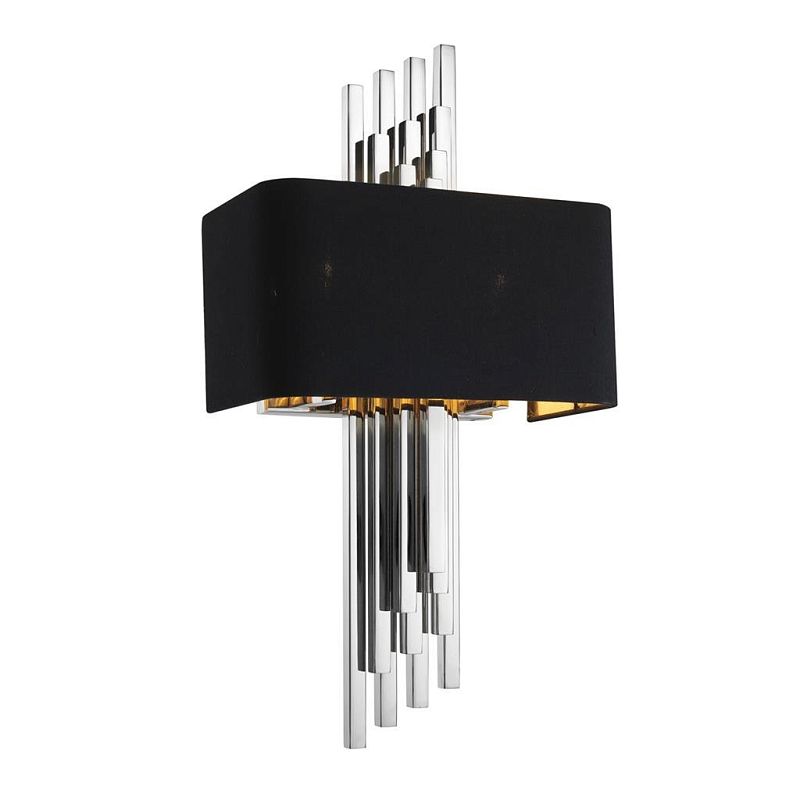 Бра Eichholtz Wall Lamp Caruso Nickel Никель Черный Бра Eichholtz Wall Lamp Caruso Nickel Никель Черный в Волгограде | Loft Concept