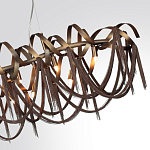 Люстра подвесная линейная с переплетенными металлическими лентами и цепочками Atlantis Chain варинант исполнения - 5 | Loft Concept в Волгограде