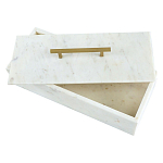 Шкатулка из белого мрамора Save Time варинант исполнения - 3 | Loft Concept в Волгограде