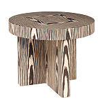Столик журнальный круглый с полосатым узором Zebroids варинант исполнения - 1 | Loft Concept в Волгограде
