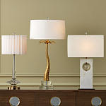 Настольная лампа с прозрачным корпусом и фактурным абажуром Charm and Luxury варинант исполнения - 3 | Loft Concept в Волгограде