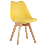 Стул с основой из пластика и мягким сиденьем Arvika Yellow варинант исполнения - 1 | Loft Concept в Волгограде