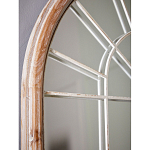 Зеркало-окно настенное в венецианском стиле с деревянной рамой бежевого цвета Venetian Smooth варинант исполнения - 7 | Loft Concept в Волгограде