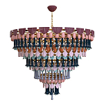 Люстра круглая с декором из разноцветных элементов в виде листьев Changing Seasons варинант исполнения - 3 | Loft Concept в Волгограде