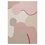 Плед из хлопка бежевого цвета с абстрактным принтом Elysian Flow Peach варинант исполнения - 1 | Loft Concept в Волгограде