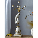 Подсвечник белый Попугай из фарфора с бронзовыми элементами Eden Garden варинант исполнения - 4 | Loft Concept в Волгограде