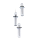 Подвесной светильник хром Trio Odile Acrylic Tube Hanging Lamp Chrome варинант исполнения - 1 | Loft Concept в Волгограде