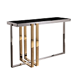 Консоль в современном стиле с черной стекляной столешницей Console with Black Glass варинант исполнения - 1 | Loft Concept в Волгограде
