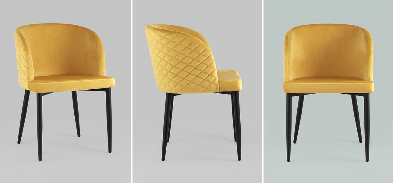 Стул Oscar Chair Оранжевый велюр Стул Oscar Chair Оранжевый велюр - Loft-Concept в Волгограде