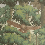 Обои ручная роспись Redwoods Sequoia colourway on Aurore scenic paper варинант исполнения - 2 | Loft Concept в Волгограде